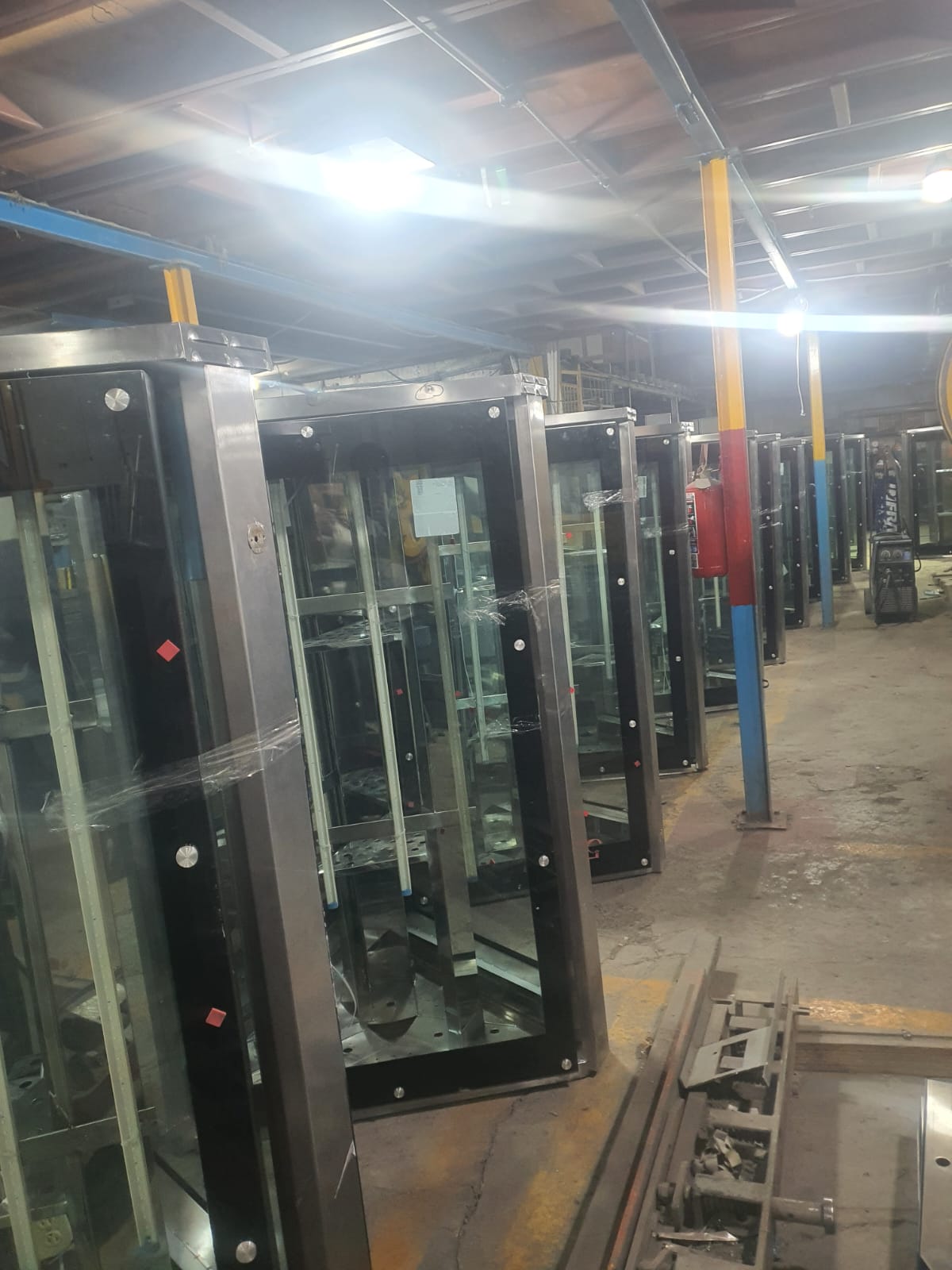 Lote de cabinas inox + vidrio templado
